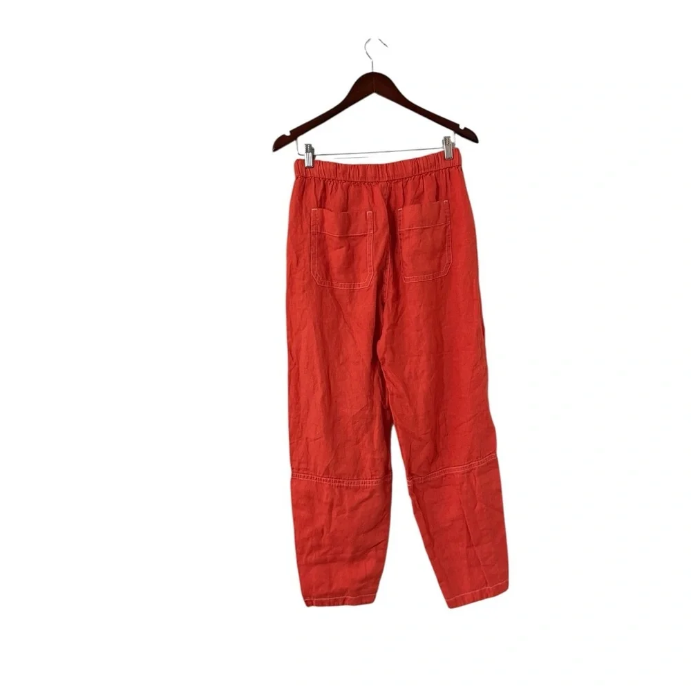 EVERLANE The Barrel European Linen Flax Coral Pants Trousers